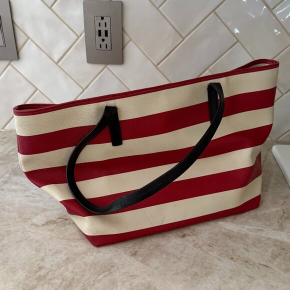 Kate Spade pink & white tote - Picture 3 of 4